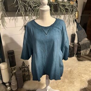 Free People Teal Sweatshirt